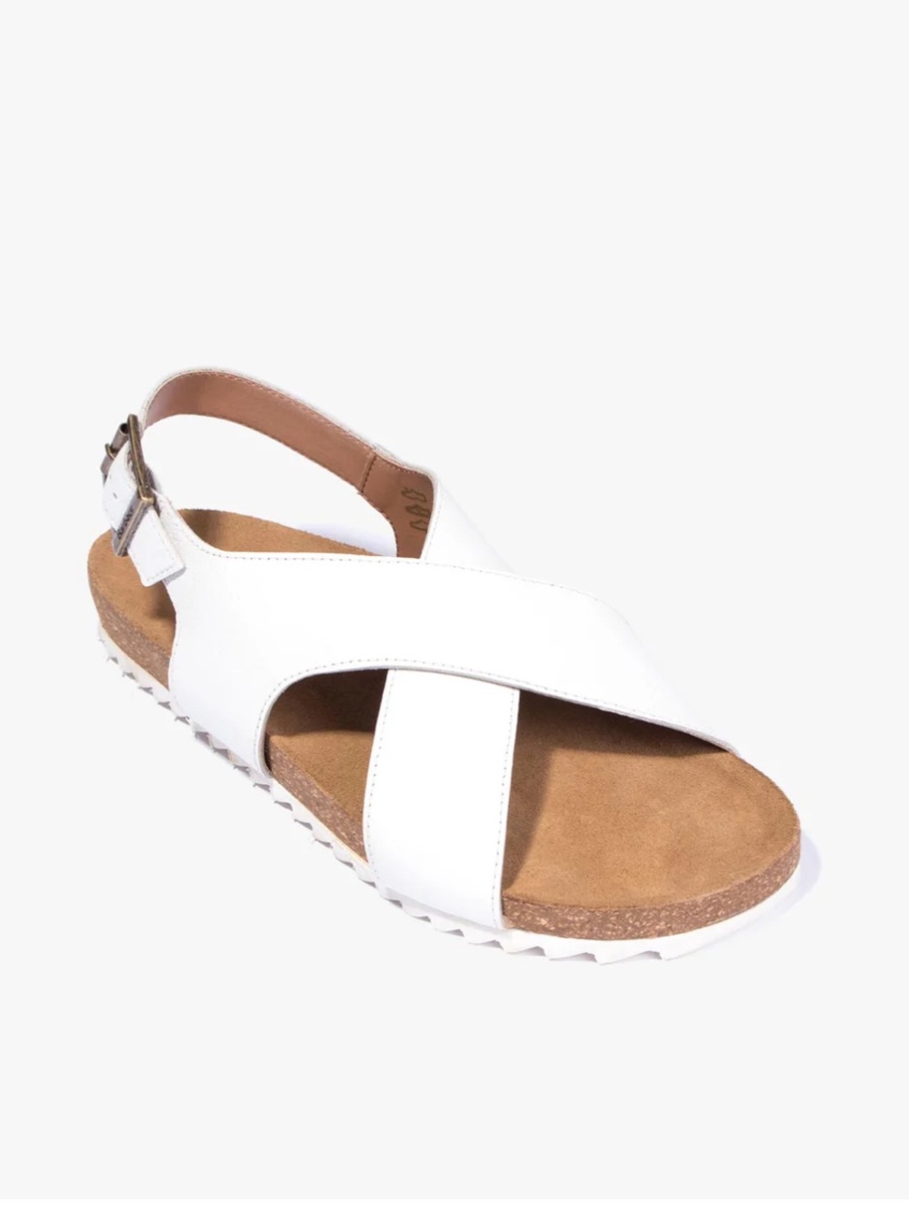 BARBOUR size 8 White Soft Leather Comfort Sandals Adjustable Buckle NEW $268 - Picture 3 of 16
